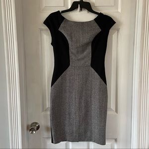 Eva Franco Black Sheath Dress Short Sleeve Size 4